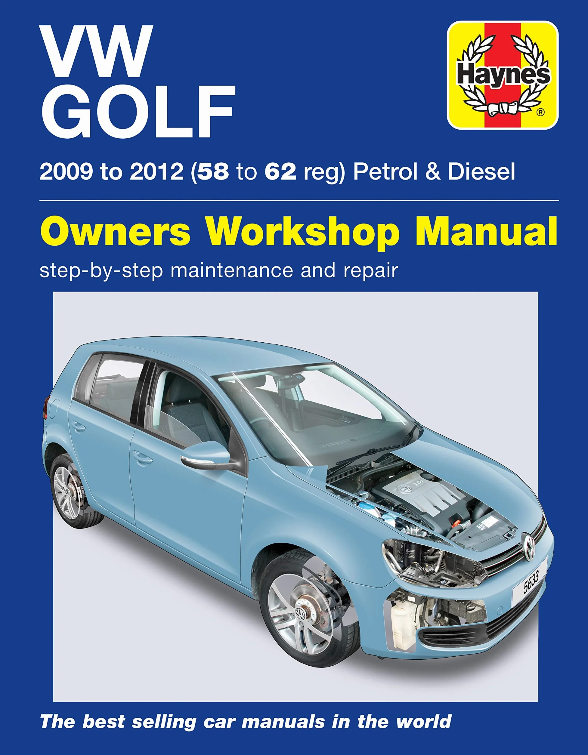 VW Golf Petrol and Diesel (09 - 12) 58 to 62